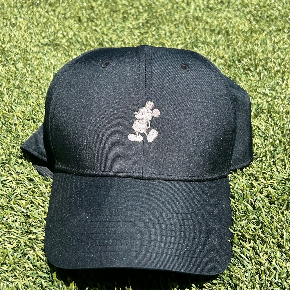 Disney Black Baseball Cap with Small White Embroidered Mickey